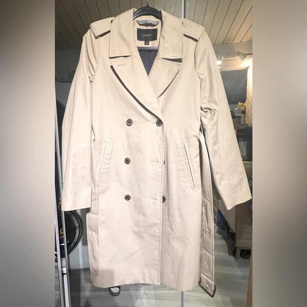 JCREW Belted Trench Coat (Size 8)